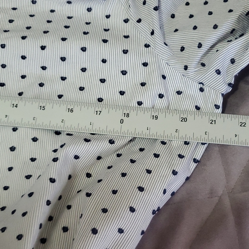 Banana Republic Blue White Striped Dress Off Shoulder Size L Lined - Picture 13 of 14